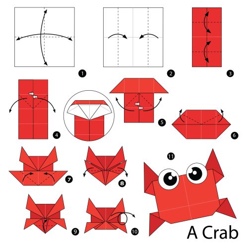 Step,By,Step,Instructions,How,To,Make,Origami,A,Crab.