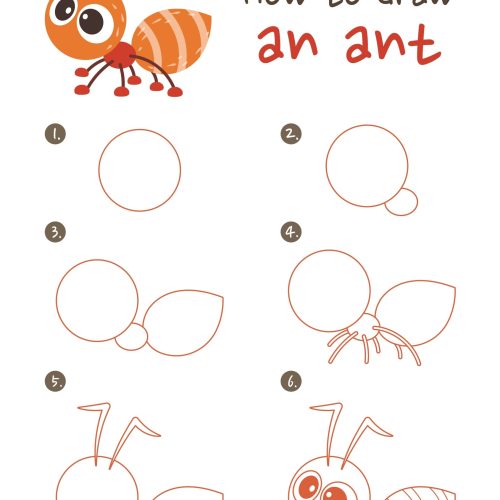 How,To,Draw,Ant,Insect,Vector,Illustration.,Draw,Ant,Insect