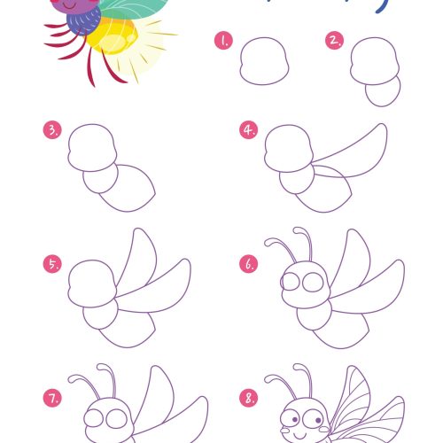 How,To,Draw,Firefly,Vector,Illustration.,Draw,Firefly,Step,By