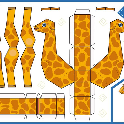 Craft,Cut,And,Glue,Paper,A,Giraffe.,Create,3d,Animals